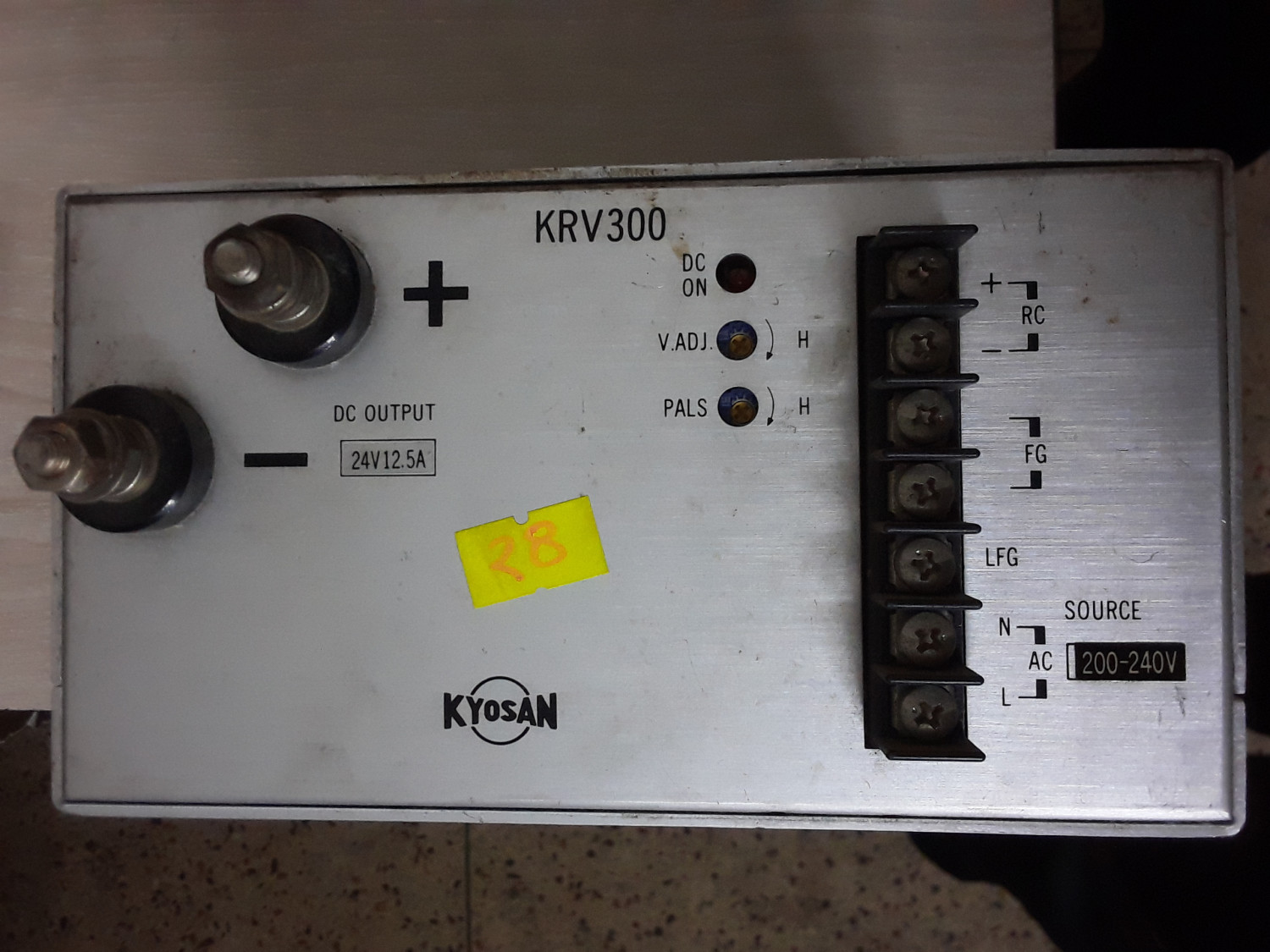 Kyosan KRV300 Power Supply, 24VDC 12.5A Out, 200-240 VAC Input