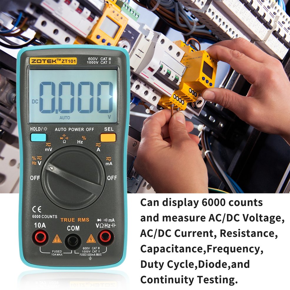 ZOYI ZT101 Digital Auto Range Portable Multimeter