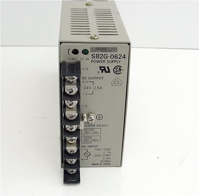 Omron S82G-0624 power supply dc output 24 vdc 2.5 amp input 100-120 1.7a 200-240